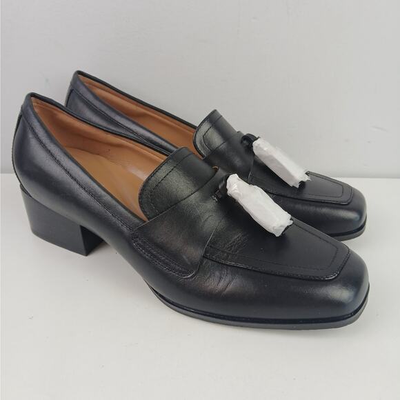 Easy Spirit SZ 8.5 Genuine Leather Drew Tassle Loafer in Black NEW - Picture 2 of 7